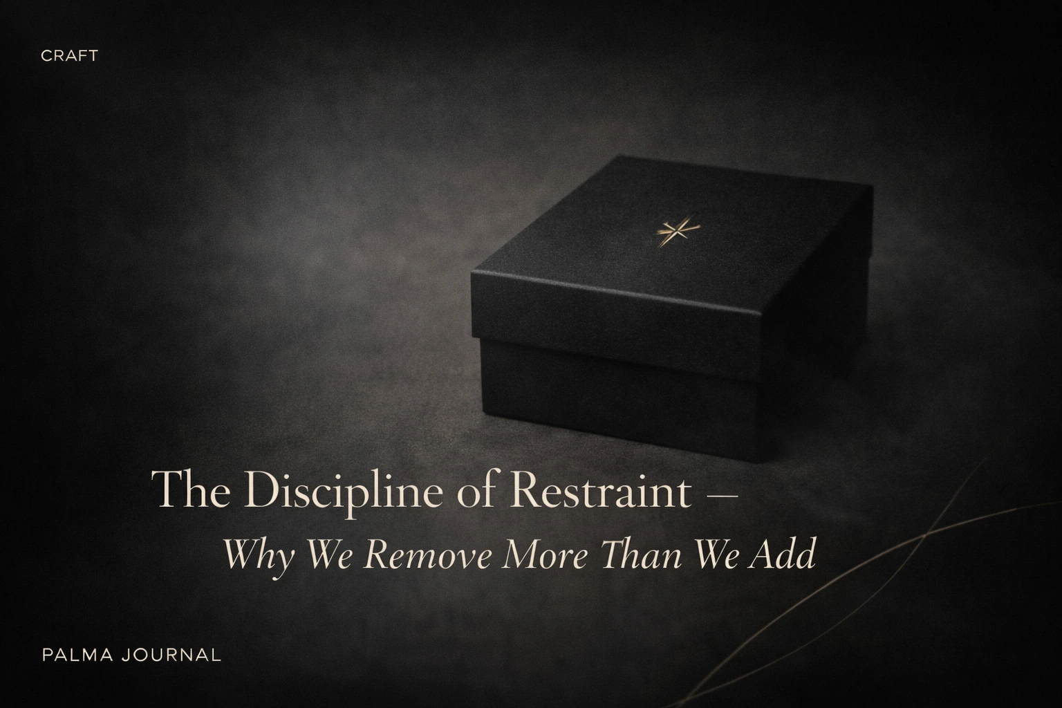 The Discipline of Restraint — Why We Remove More Than We Add